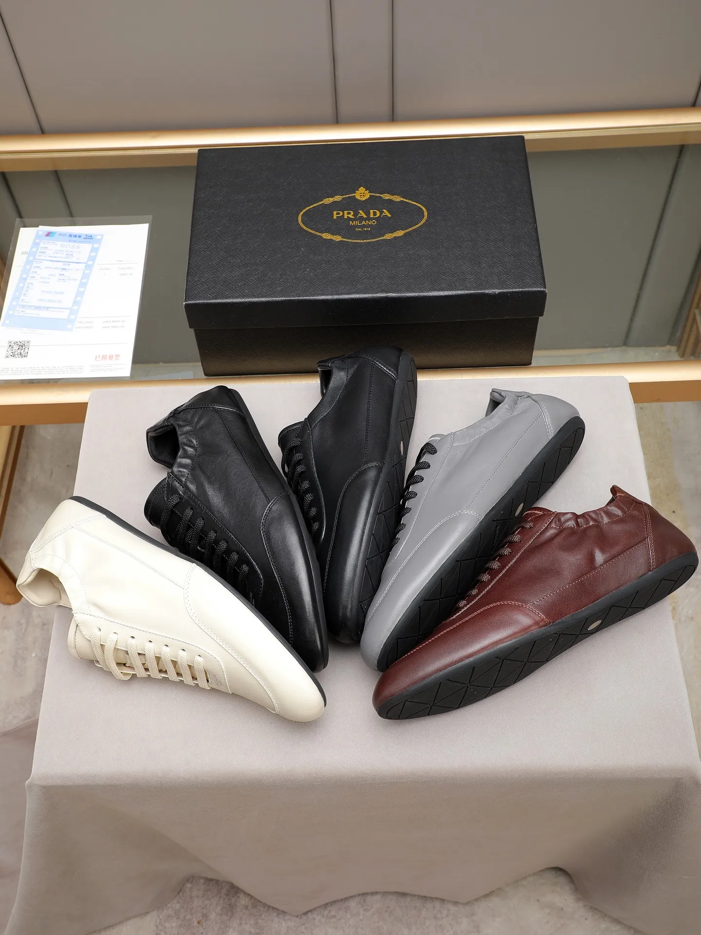 Men's shoes 💰520 PRADA, original version developed 1:1. Fabric sheepskin ➕Imported water-dyed sheep lining, rubber outsole, code number 38 to 44 (45 customized)